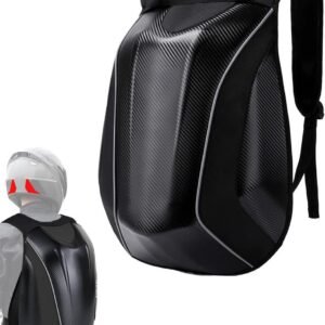 Motorfiets Rugzak - Harde Schaal Tas - Motor Rijden - Waterdicht Ontwerp - 48x35x18 cm - Koolstofvezel Patroon