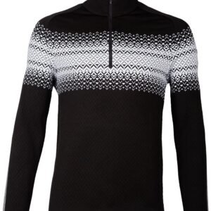 NEWLAND - N3 4112 man t-neck - Skipully heren - Zwart, wit