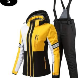 Nivard Ski Suit - Skipak - SkiBroek - Wintersport - Skijas - Dames - 2-Delig - Geel - Maat S