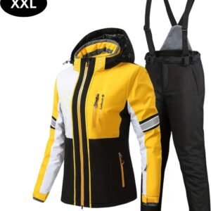 Nivard Ski Suit - Skipak - SkiBroek - Wintersport - Skijas - Dames - 2-Delig - Geel - Maat XXL