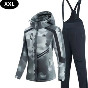 Nivard Ski Suit - Skipak - SkiBroek - Wintersport - Skijas - Dames - 2-Delig - Grijs - Maat XXL