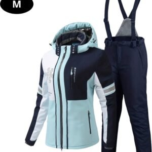 Nivard Ski Suit - Skipak - SkiBroek - Wintersport - Skijas - Dames - 2-Delig - Lichtblauw - Maat M