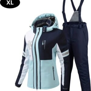 Nivard Ski Suit - Skipak - SkiBroek - Wintersport - Skijas - Dames - 2-Delig - Lichtblauw - Maat XL