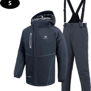 Nivard Ski Suit - Skipak - SkiBroek - Wintersport - Skijas - Heren - 2-Delig - Grijs - Maat S