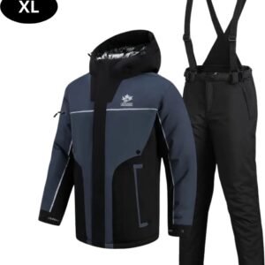 Nivard Ski Suit - Skipak - SkiBroek - Wintersport - Skijas - Heren - 2-Delig - Grijs - Maat XL