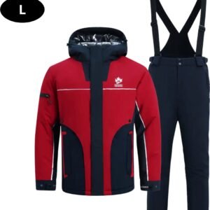 Nivard Ski Suit - Skipak - SkiBroek - Wintersport - Skijas - Heren - 2-Delig - Rood - Maat L