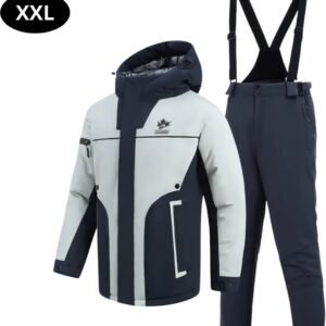Nivard Ski Suit - Skipak - SkiBroek - Wintersport - Skijas - Heren - 2-Delig - Wit - Maat XXL