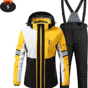 Nivard Skipak - SkiBroek - Skijas - Ski Suit - Wintersport - Dames - 2-Delig - Geel - Maat S
