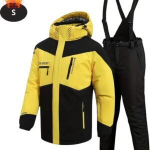 Nivard Skipak - SkiBroek - Skijas - Ski Suit - Wintersport - Heren - 2-Delig - Geel - Maat S