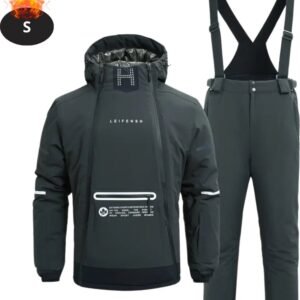 Nivard Skipak - SkiBroek - Skijas - Ski Suit - Wintersport - Heren - 2-Delig - Grijs - Maat S