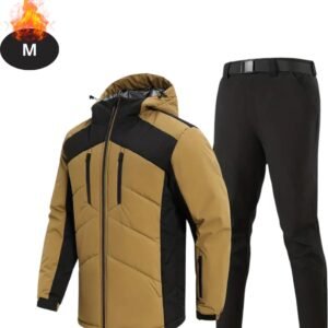 Nivard Skipak - SkiBroek - Skijas - Ski Suit - Wintersport - Heren - 2-Delig - Khaki - Maat M