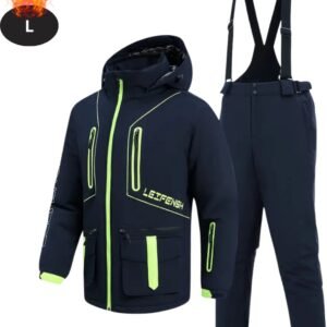 Nivard Skipak - SkiBroek - Skijas - Ski Suit - Wintersport - Heren - 2-Delig - Marineblauw - Maat L