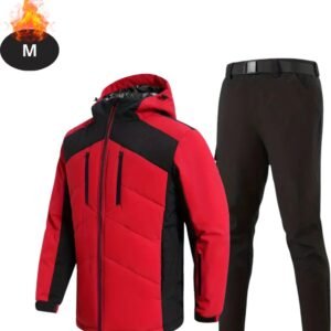 Nivard Skipak - SkiBroek - Skijas - Ski Suit - Wintersport - Heren - 2-Delig - Rood - Maat M