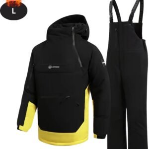 Nivard Skipak - SkiBroek - Skijas - Ski Suit - Wintersport - Heren - 2-Delig - Zwart - Maat L