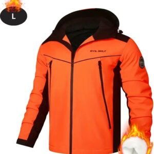 Nivard Skipak - SkiBroek - Skijas - Ski Suit - Wintersport - Heren - Winter - Warm Fleece - Oranje - Maat L