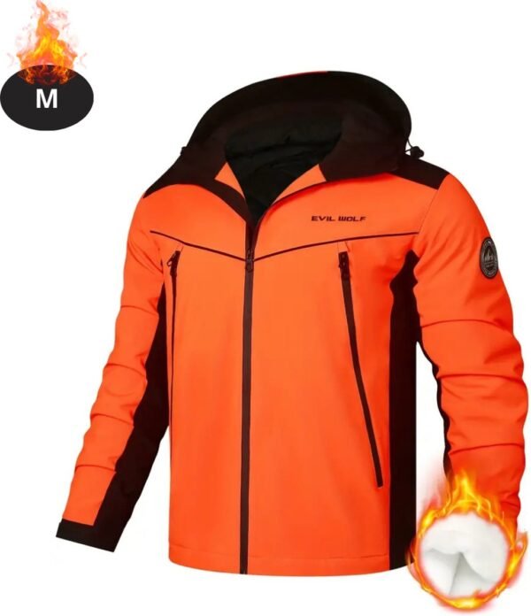 Nivard Skipak - SkiBroek - Skijas - Ski Suit - Wintersport - Heren - Winter - Warm Fleece - Oranje - Maat M