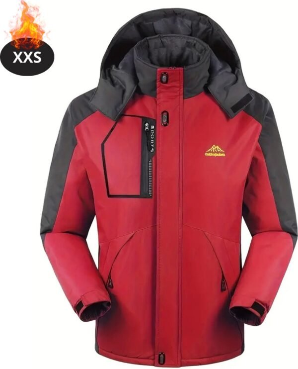 Nivard Skipak - SkiBroek - Skijas - Ski Suit - Wintersport - Heren - Winter - Warm Fleece - Rood - Maat XXS