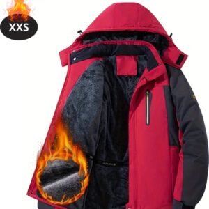 Nivard Skipak - SkiBroek - Skijas - Ski Suit - Wintersport - Heren - Winter - Warm Fleece - Rood - Maat XXS
