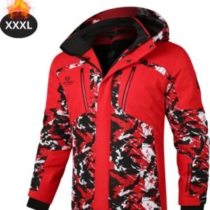 Nivard Skipak - SkiBroek - Skijas - Ski Suit - Wintersport - Heren - Winter - Warm Fleece - Rood - Maat XXXL