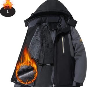 Nivard Skipak - SkiBroek - Skijas - Ski Suit - Wintersport - Heren - Winter - Warm Fleece - Zwart - Maat L