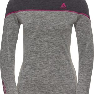 Odlo BL Top Crew Neck LS PW 150 Dames - Sporttruien - grijs/roze - Vrouwen