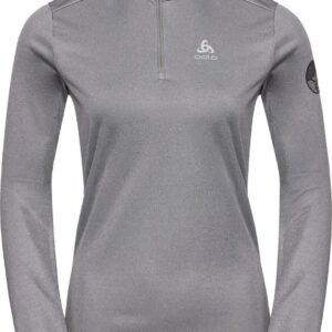 Odlo Midlayer 1/2 Zip Pillon Dames Wintersportpully - Grey Melange - Maat S