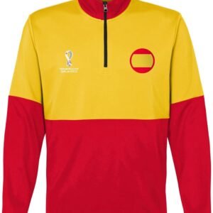 Officieel WK 2022 Heren Pullover 1/4 Zip - Voetbal Shirt met Landsschild Badges