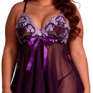 Ohyeahlady Babydoll voor dames grote maat lingerie nachthemd chique nachtjapon