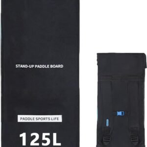 Opblaasbare Paddleboardtas - Draagtas Rugzak - Watersport Transport - 125 Liter Capaciteit - 110 x 45 x 25 cm - Zwart