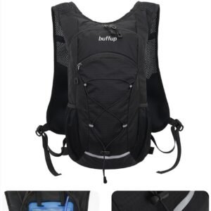 Outdoor Rugzak - Sporttas Dagrugzak - Actieve Buitensport - Lichtgewicht Ontwerp - 15 Liter - Zwart