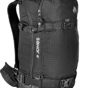 Outdoor Rugzak - Sporttas Daypack - Wintersport Skiën - Duurzaam Gerecycled Nylon - 25 Liter Capaciteit - Zwart