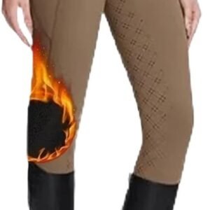 Paardrijbroek Dames - Rijbroek Verdikt - Paardensport Winter - Volledig Siliconen Grip - Elastisch Comfort - Zwart