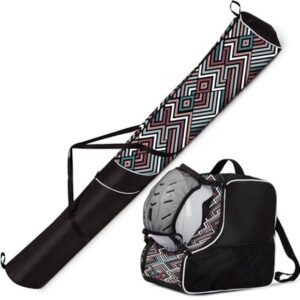 Pastel ZIG ZAG Ski Set en Skischoen Tas met Gerenommeerde Capaciteit en Extra Vakken