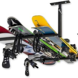 Plafond Ski Rek - Snowboard Opslag - Ruimte Besparen Garage - Verstelbare Hoogte - Tot 34 kg - Zwart