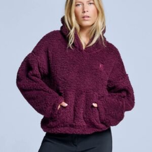 Poederbaas Fluffy Hoodie Dames - Four Seasons Bordeaux - Maat S