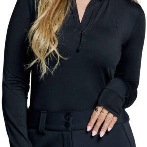 Poederbaas Midlayer Pully - Skipully - Dames - Four Seasons Lightweight 2.0 - Zwart - Maat XS