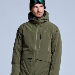 Poederbaas Ski-jas Heren - Freeride 3L Hardshell - Olive Green - Maat L