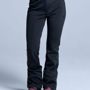 Poederbaas Skibroek Dames - Stretch Softshell Zwart - Maat S