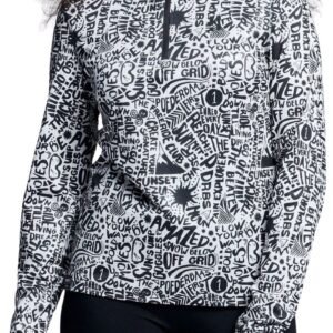 Poederbaas Skipully Dames - Cabin Life - Wit / Zwart - Maat XL