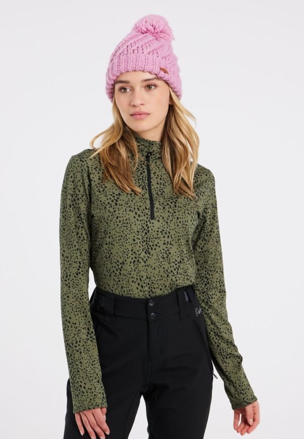 Protest PRTGRENADA - Top met 1/4 ritssluiting Dames - Wit - Botanic Green