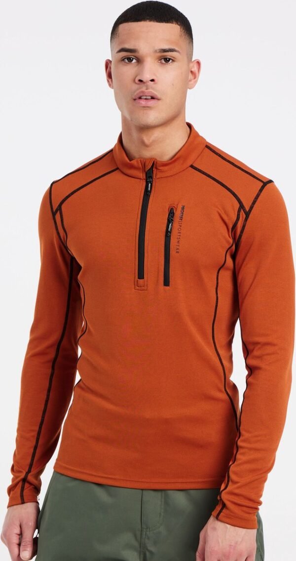 Protest PRTKURANO - Top met 1/4 ritssluiting Heren - Umberorange
