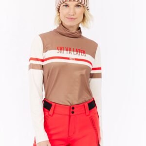 Protest Prtcreate - Skipully Dames - Lange mouwen - 1/4 rits - Teddy Brown