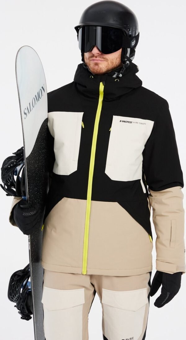 Protest Prtenstone - Skijas Heren - Waterafstotende afwerking - Winterjas - Waterkolom 10K - Bamboobeige