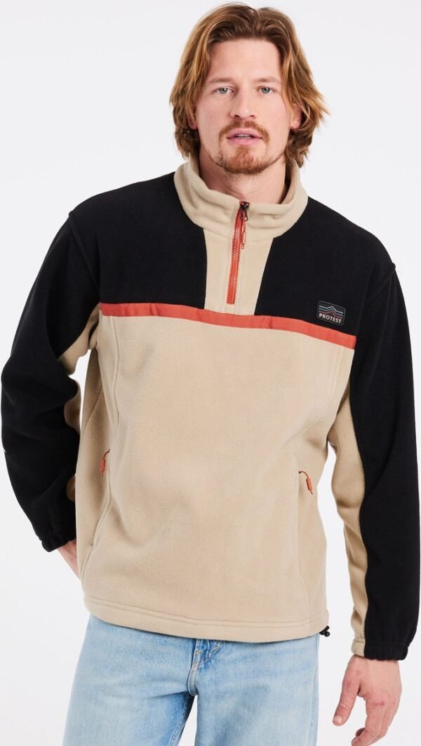 Protest Prtglitne - Skipully Heren - Lange mouwen - 1/4 rits - Bamboobeige