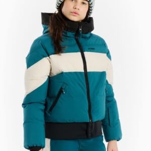 Protest Prtmilla - Skijas Meisjes - Afritsbare tailleband - ZIP-SHIFT - Puffer - Winterjas - Rainstorm Blue