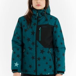 Protest Prtminx - Skijas Meisjes - Winterjas - Zebraprint - Waterkolom 10K - Rainstorm Blue