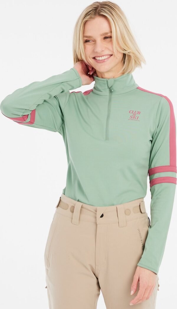 Protest Prtprue - Skipully Dames - Lange mouwen - 1/4 rits - Green Baygreen