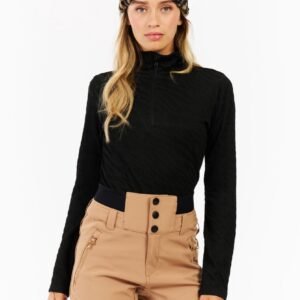 Protest Prtshirley - Skipully Dames - Lange mouwen - 1/4 rits - Tijgerprint - True Black