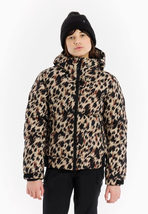 Protest Prtsolina - Skijas Meisjes - Panterprint - Puffer winterjas - Waterkolom 10K - Winterjas - Bamboobeige