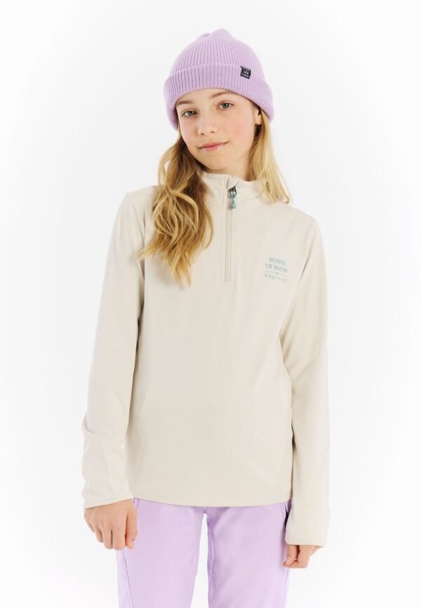 Protest Prttricia - Skipully Meisjes - Lange mouwen - 1/4 rits - Fleece - Kitoffwhite